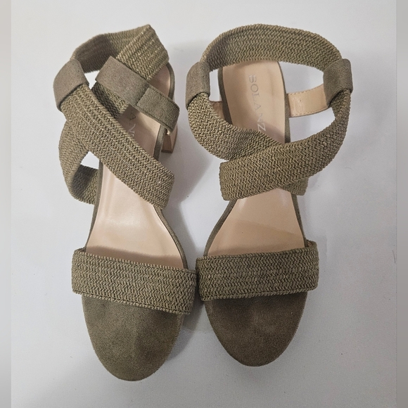 solanz Shoes - Solanz Green Strappy Low Heel!